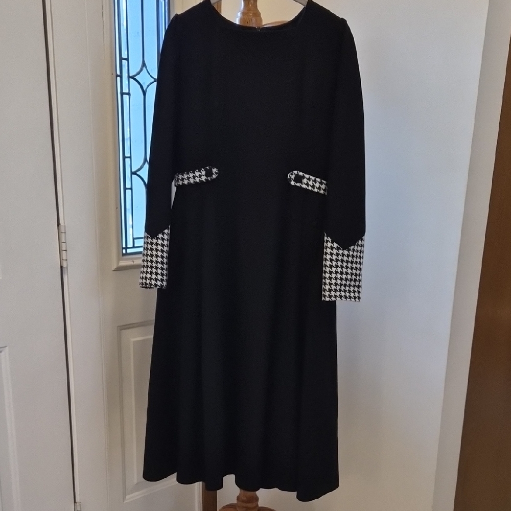 Custom Black and White Houndstooth Dress